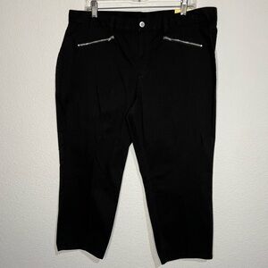 Grisbi Black Slim Leg Capri Pants Comfort Stretch New Size 16